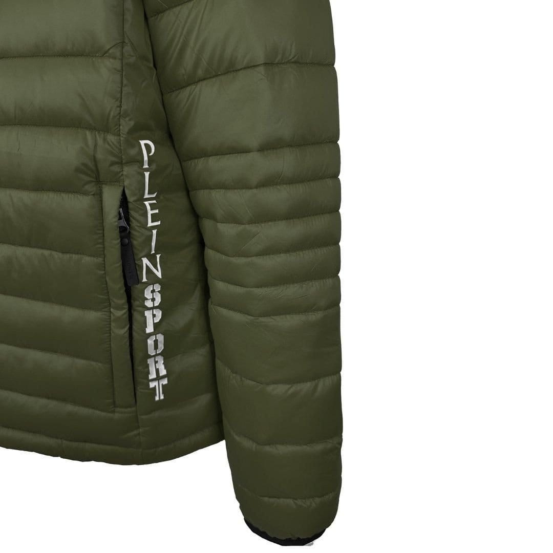 Plein Sport Plein Sport Men's Plain Padded Green Jacket - 4
