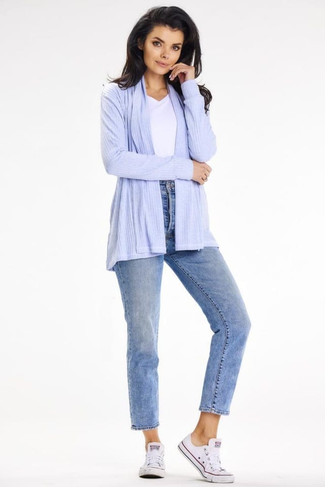 Love Lace Love Lace Women's Awama Cardigan with Shawl Collar Belt in Lavender - 2