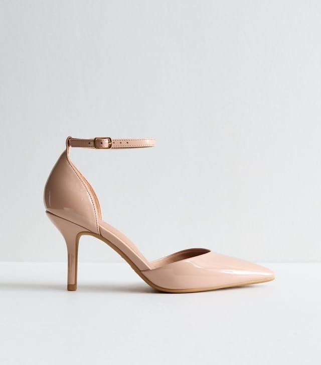 New Look Women's Oatmeal 2 Part Stiletto Heel Pointed Toe Pumps New Look - 3
