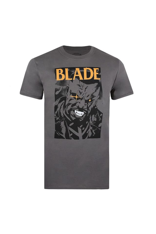 Blade Blade Men's Stare Cotton T-Shirt Charcoal - 2