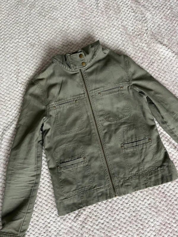 New Look vintage new look khaki zip up jacket