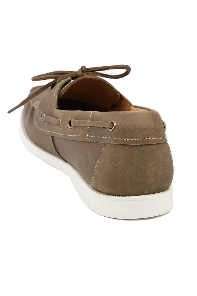 Jones Bootmaker Jones Bootmaker Men's Partington Leather Lace Up Boat Shoes in Tan - 3