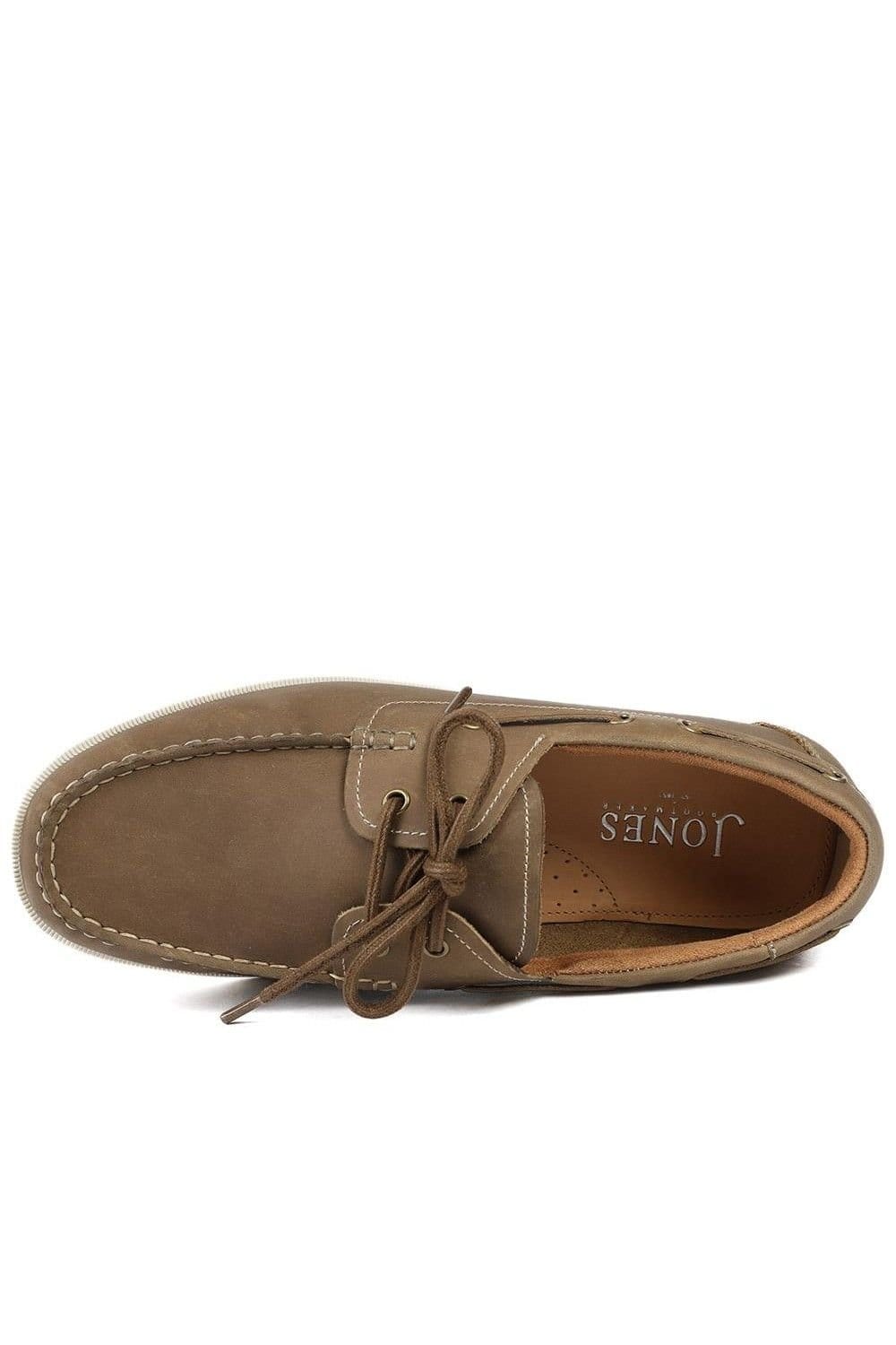 Jones Bootmaker Jones Bootmaker Men's Partington Leather Lace Up Boat Shoes in Tan - 4