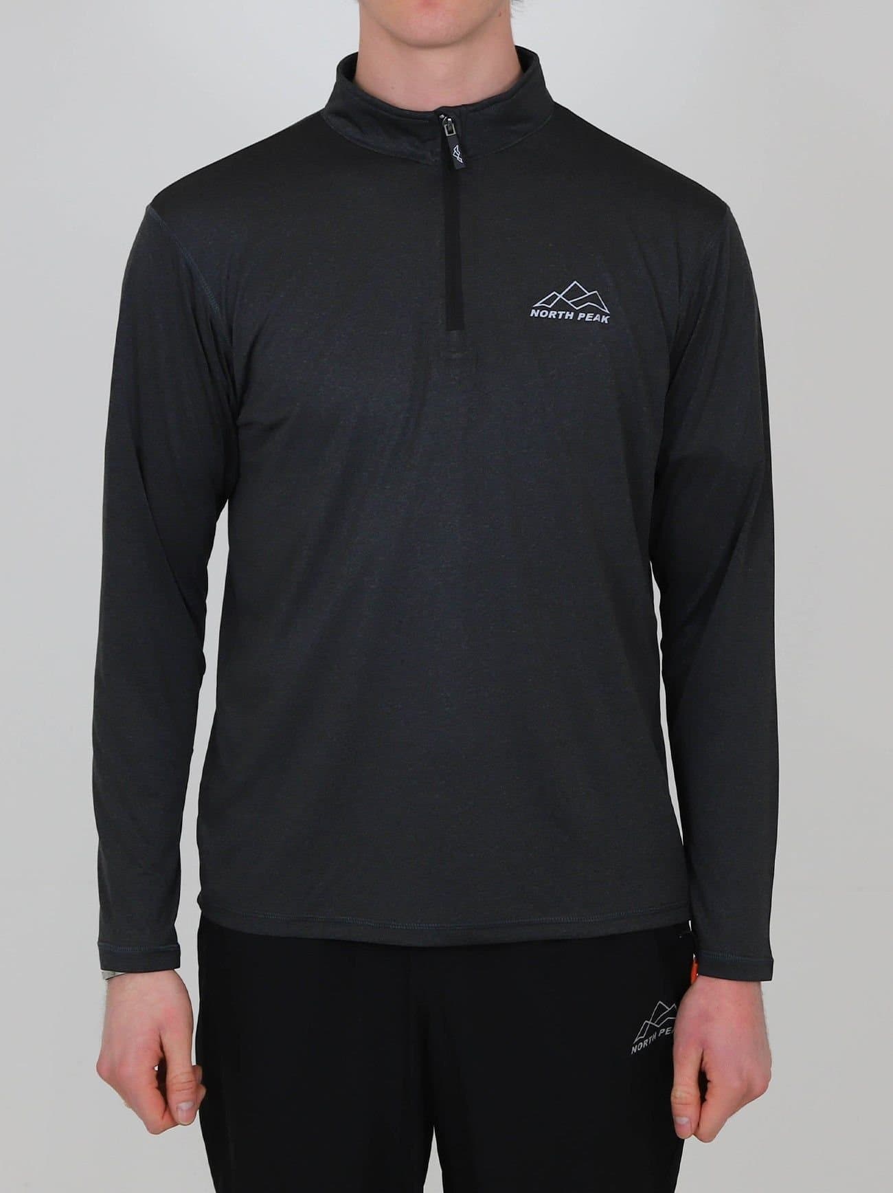 North Peak North Peak Men's Charcoal 1/4 Zip Long-Sleeve Top