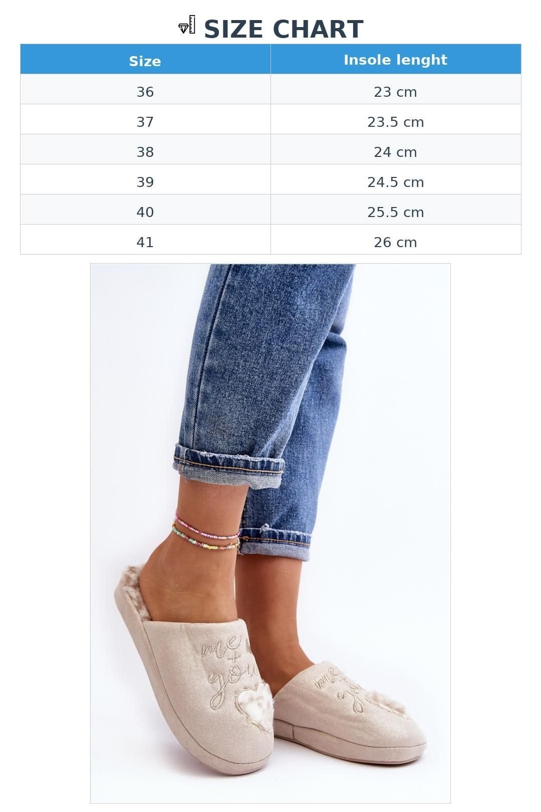Love Lace Love Lace Women's Shiny Slip On Fur Lined Heart Inscription Thick Sole Slippers in Beige - 4