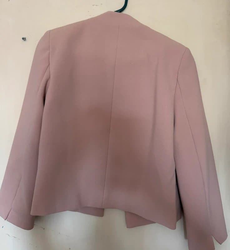 New Look New Look cropped pink blazer