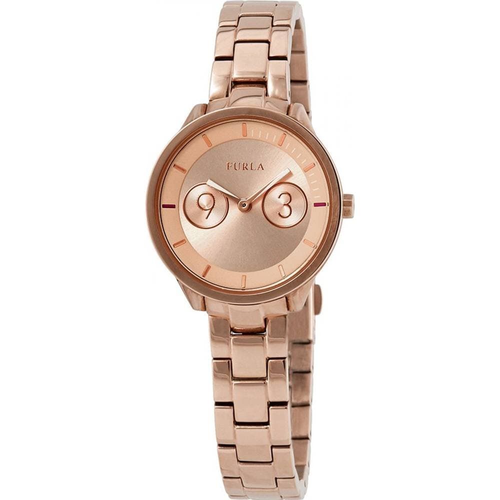 Furla Furla Women's Metropolis Rose Gold Dial Stainless Steel Watch