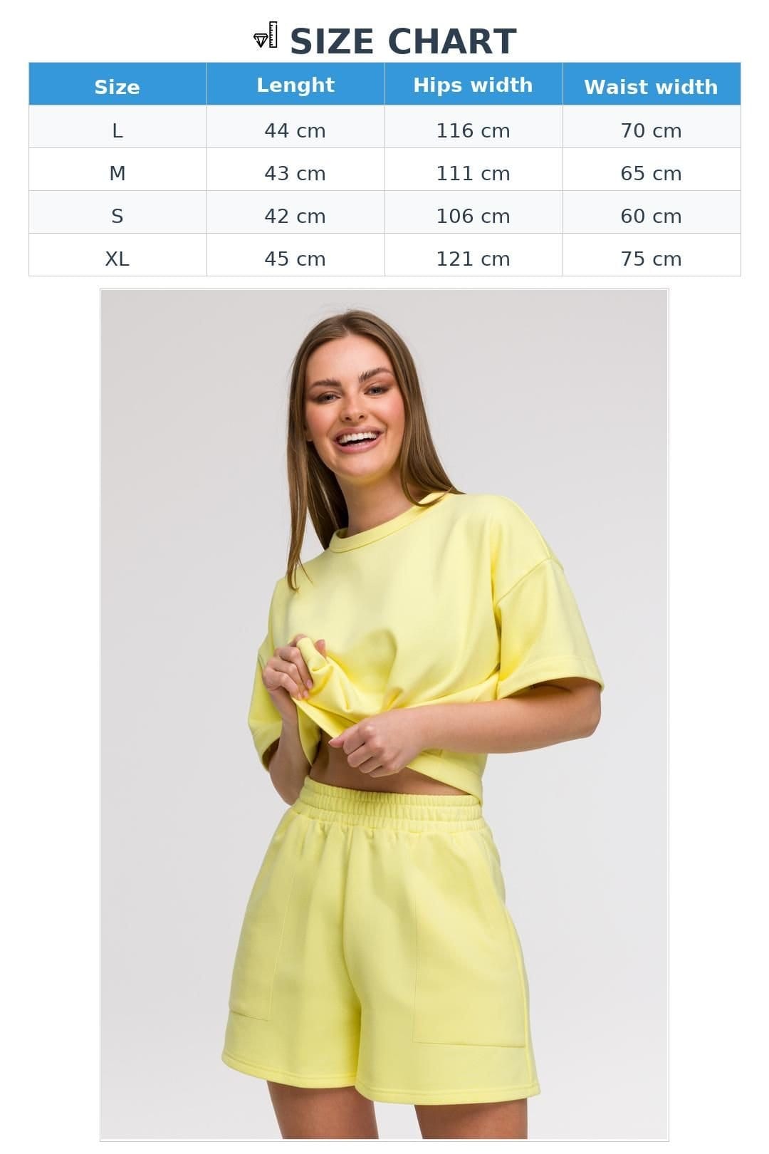 Love Lace Love Lace Women's High Waisted Loose Fit Pocket Shorts in Yellow - 4