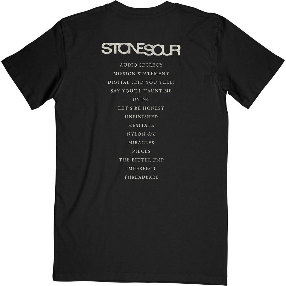 Stone Sour Stone Sour Men's Audio Secrecy Square T-Shirt in Black - 2