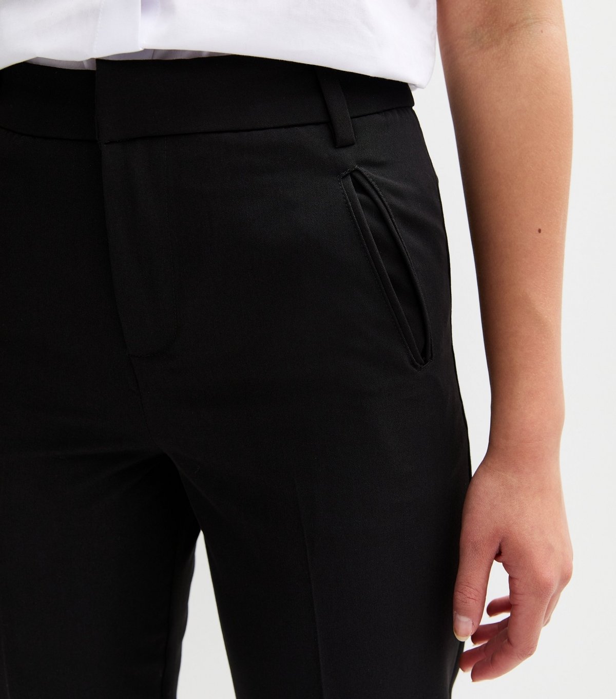 New Look Girls' Black Folded Leg School Trousers New Look - 2