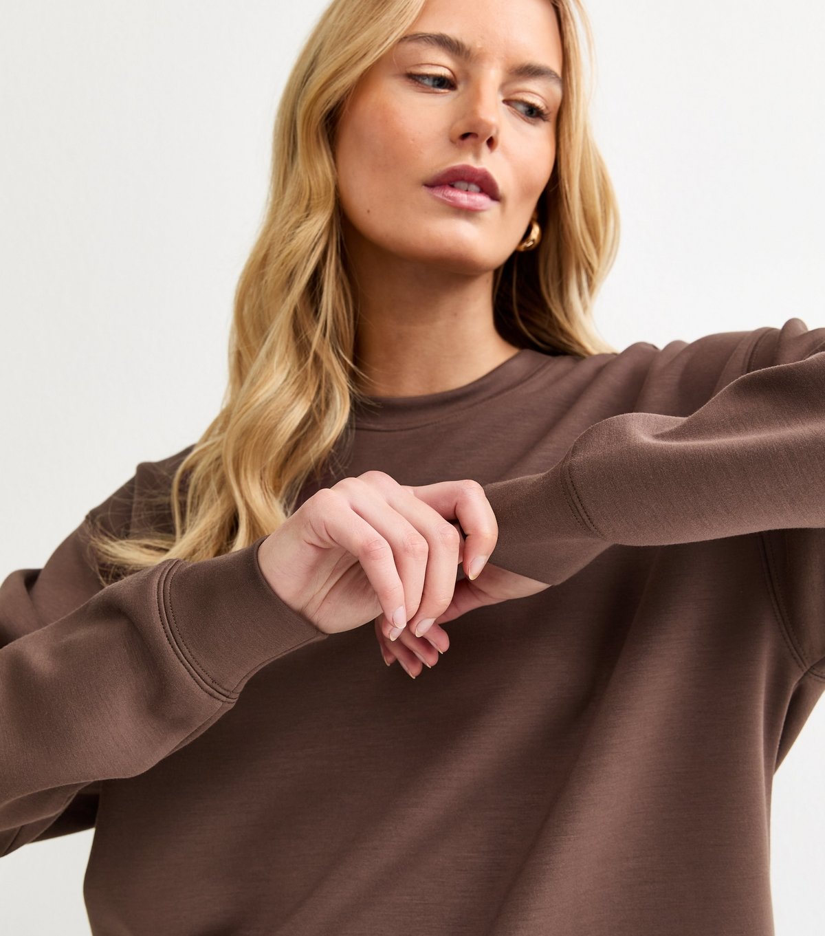 New Look Women's Tall Premium Dark Brown Jersey Sweatshirt New Look - 4