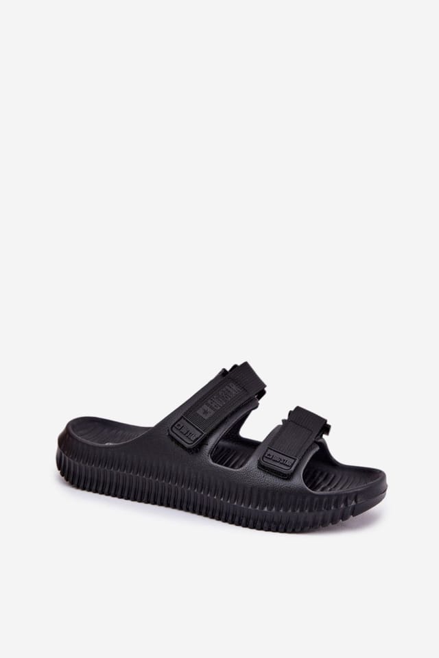 Love Lace Love Lace Women's Foam Flip Flops with Two Velcro Straps for Secure Fit Beach in Black - 2