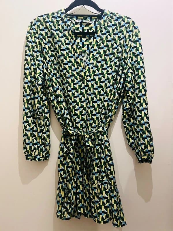 Zara Zara Geometric Print Mini Dress with Belt BNWOT | Size M