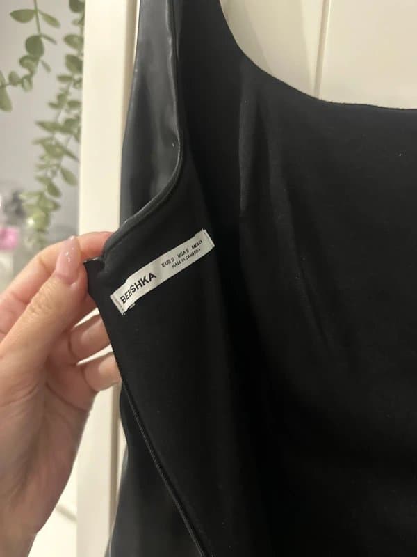 Bershka Bershka black leather mini dress
