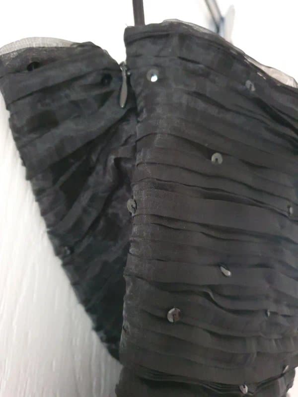 ASOS New Asos Luxe sequin pleated tiered mini prom dress size 8