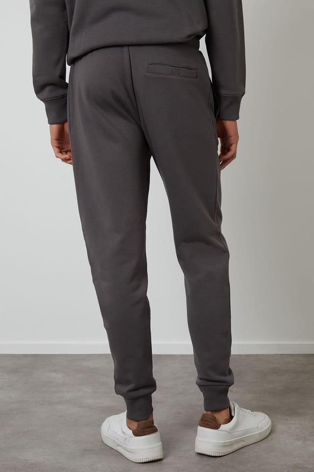 Threadbare Threadbare Men's Cotton Blend Regular Fit Joggers in Dark Grey - 2