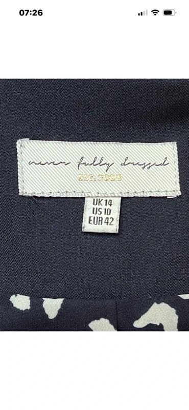 Never Fully Dressed Never Fully Dressed Blazer Womens Size 14 Navy Blue Smart Work/suit Jacket vgc