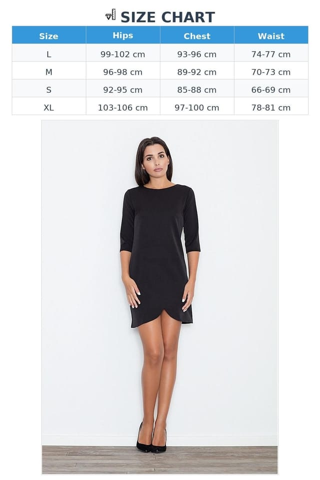 Love Lace Love Lace Women's Classic 3/4 Sleeve Dress Gold Zip in Black - 3