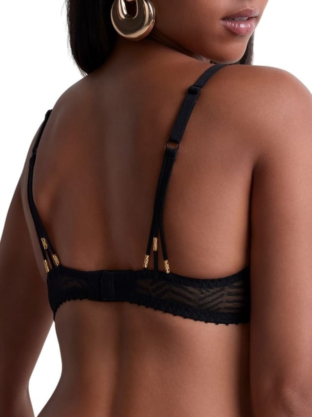 Aubade Aubade Women's Vibes Triangle Plunge Bra in Black - 2