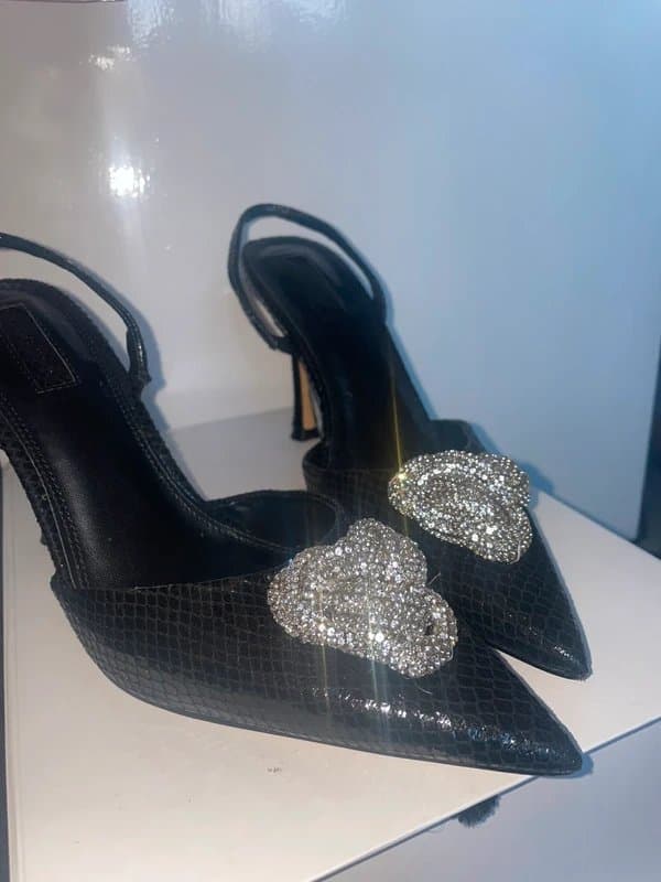 ASOS Asos croc size 5 embellished heel black