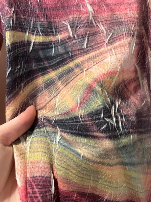 Vintage Dressing Vintage swirl abstract graphic print pattern lightweight long sleeved top