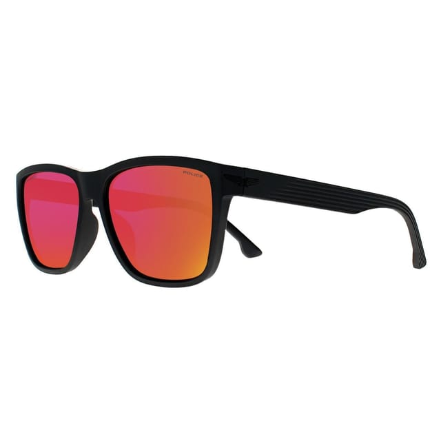Police Police Men's Rectangle Matte Grey Multilayer Red Polarized SPLB38E Tailwind 3 - 2