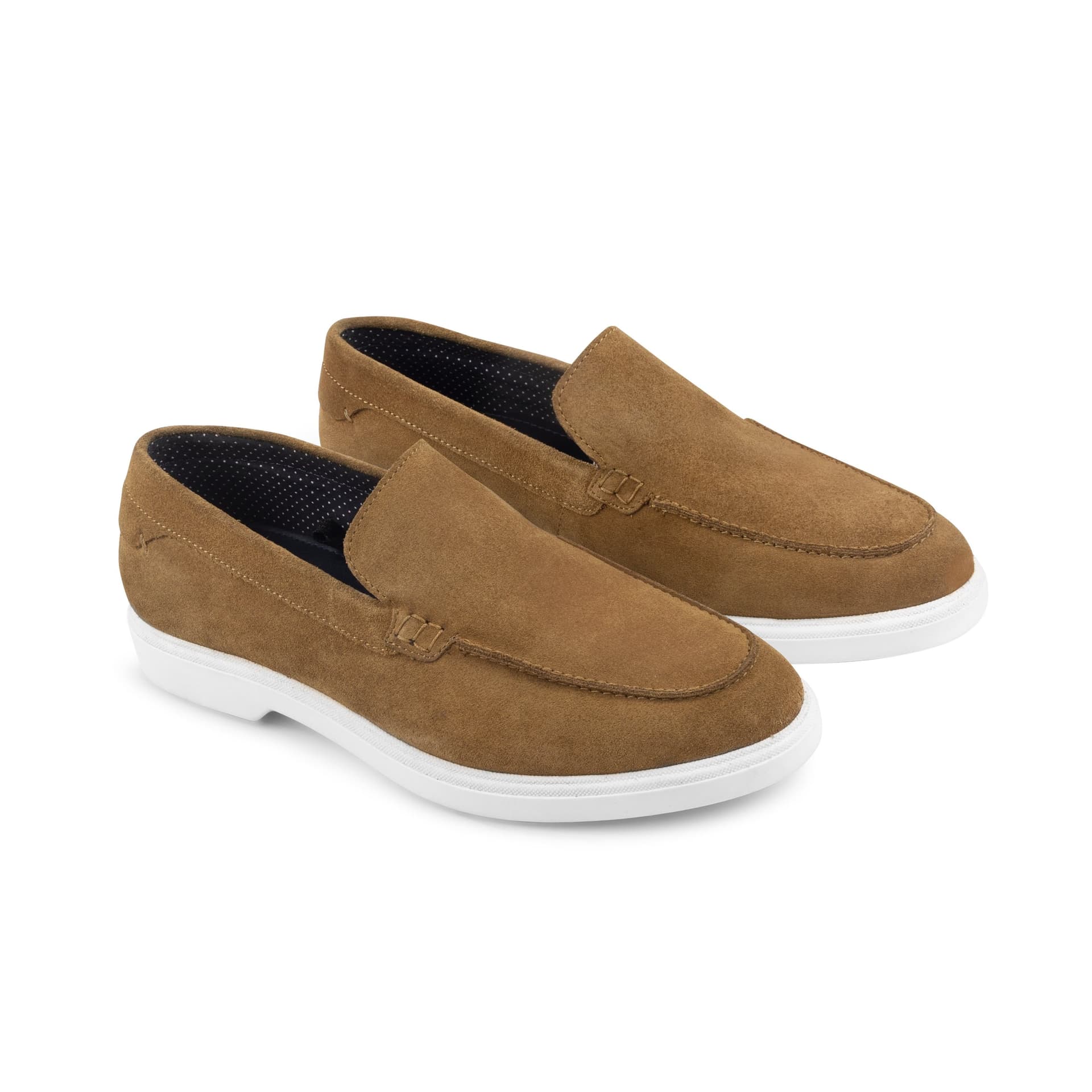 Amen Shoes Amen Shoes Men's Ridley Suede Leather Penny Loafers in Tan