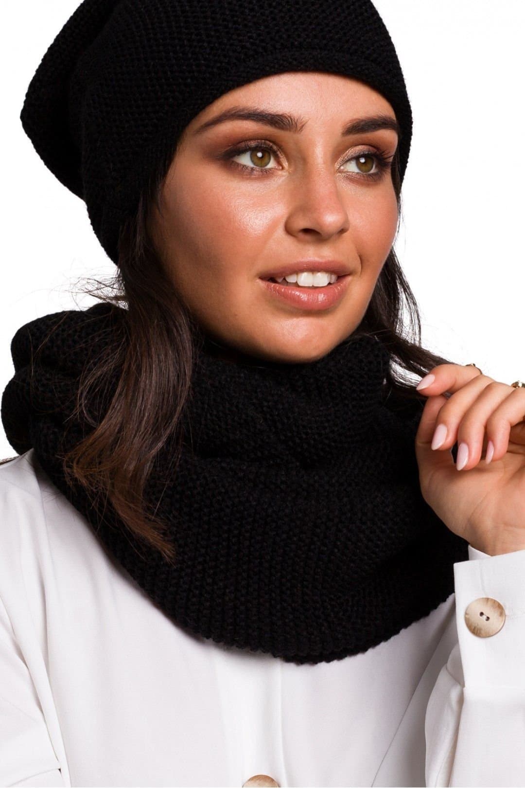 Love Lace Love Lace Black Infinity Knit Scarf Snood