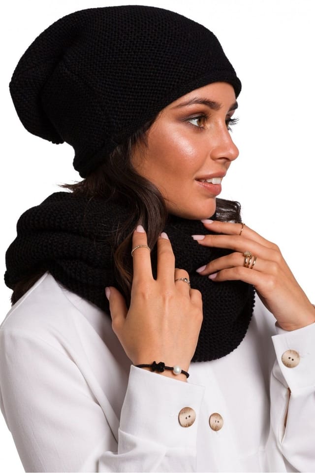 Love Lace Love Lace Women's Infinity Knit Scarf Snood Warm Extra Soft Autumn Winter Chimney in Black - 2