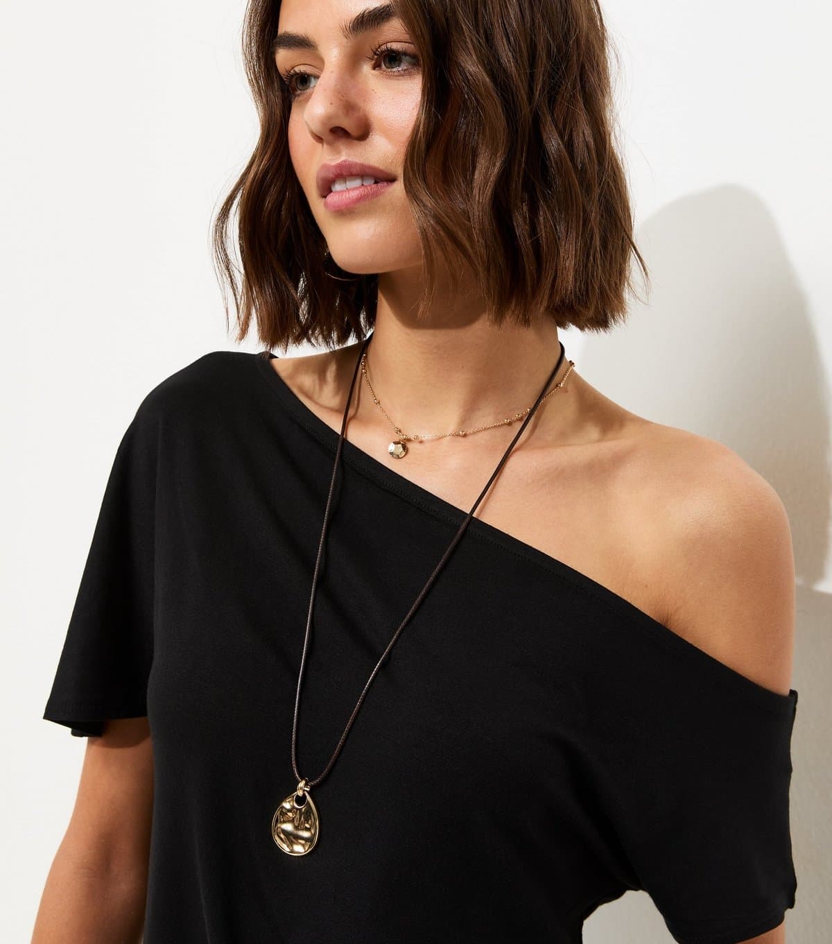 New Look Women's Black Jersey Off The Shoulder Top New Look