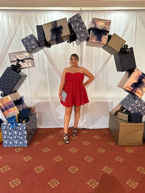 Asos luxe Red occassion tulle dress