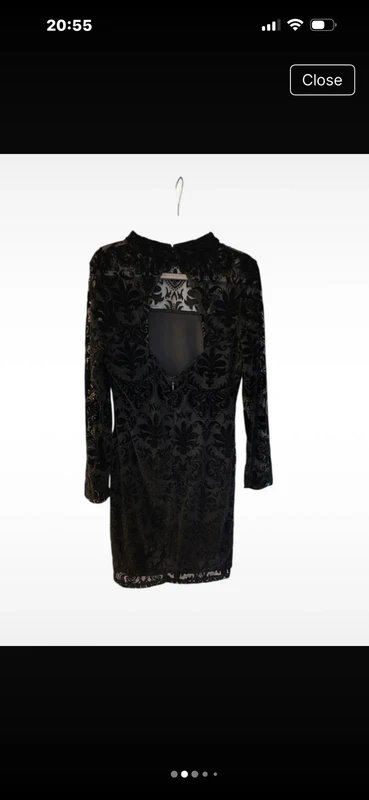 New Look New look - Brand new Black Velvet Cut out back Bodycon dress - 14 - 1