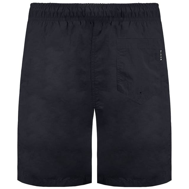 Nicce Nicce Men's Stretch Waist Black Graphic Logo Plinth Swim Shorts - 2