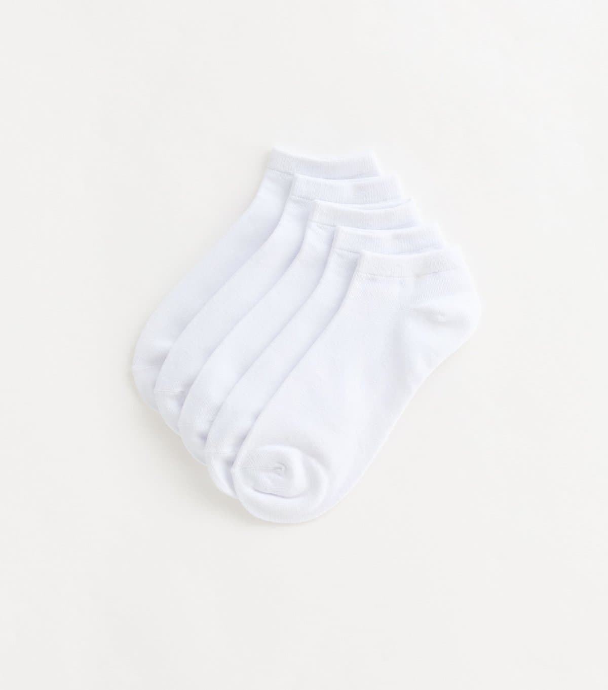 New Look New Look Men's Pack Of 5 White Trainer Liner Socks