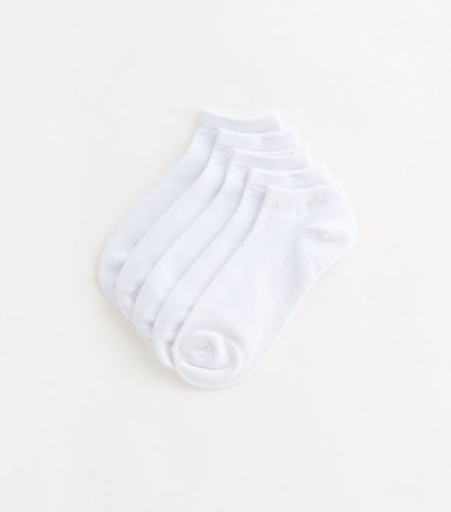 New Look Men's Mens Pack Of 5 White Trainer Liner Socks New Look - 2