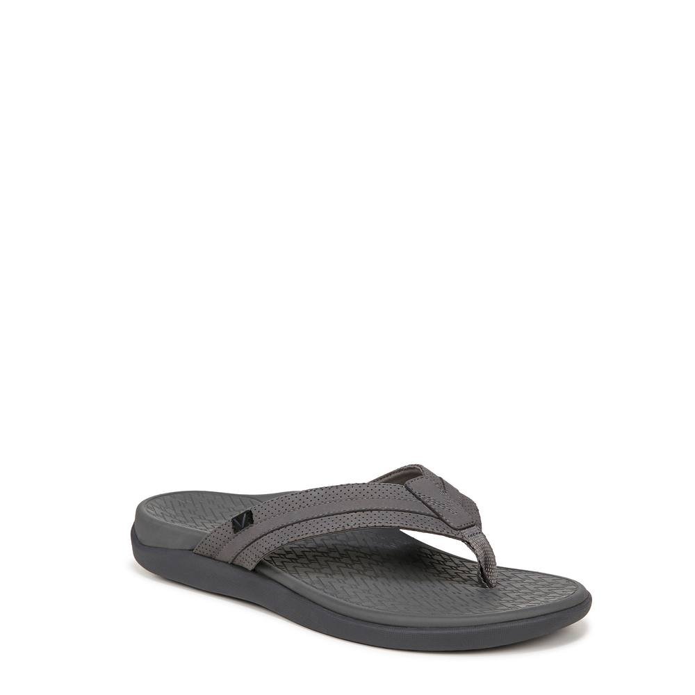 Vionic Vionic Men's Tide II Thong Sandals in Dark Grey - 2