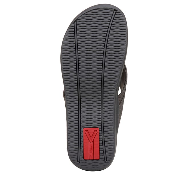 Vionic Vionic Men's Tide II Thong Sandals in Dark Grey - 3
