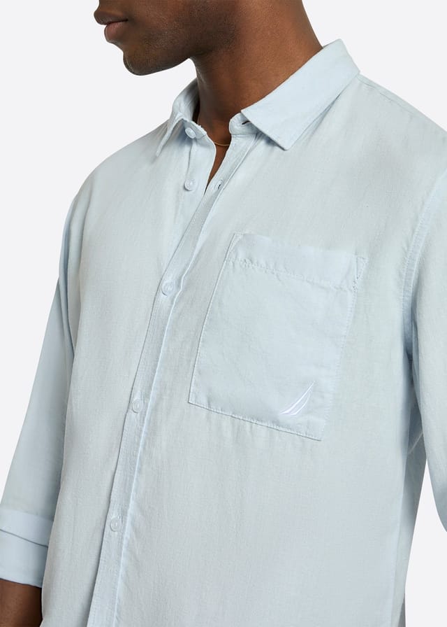 Nautica Nautica Men's Barias Ls Shirt in Pale Blue - 3