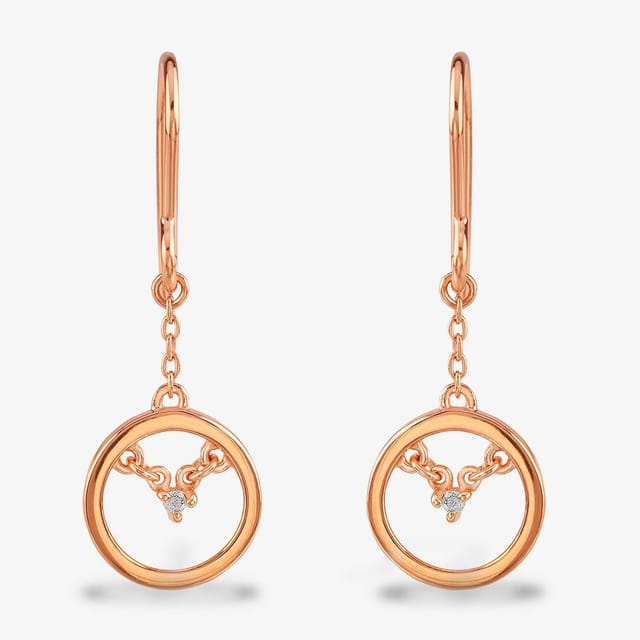 Rosa Lea Rosa Lea Women's Centrepoint Dropper Earrings BJ-E3301CRRG0.5(T) in Rose Gold - 2