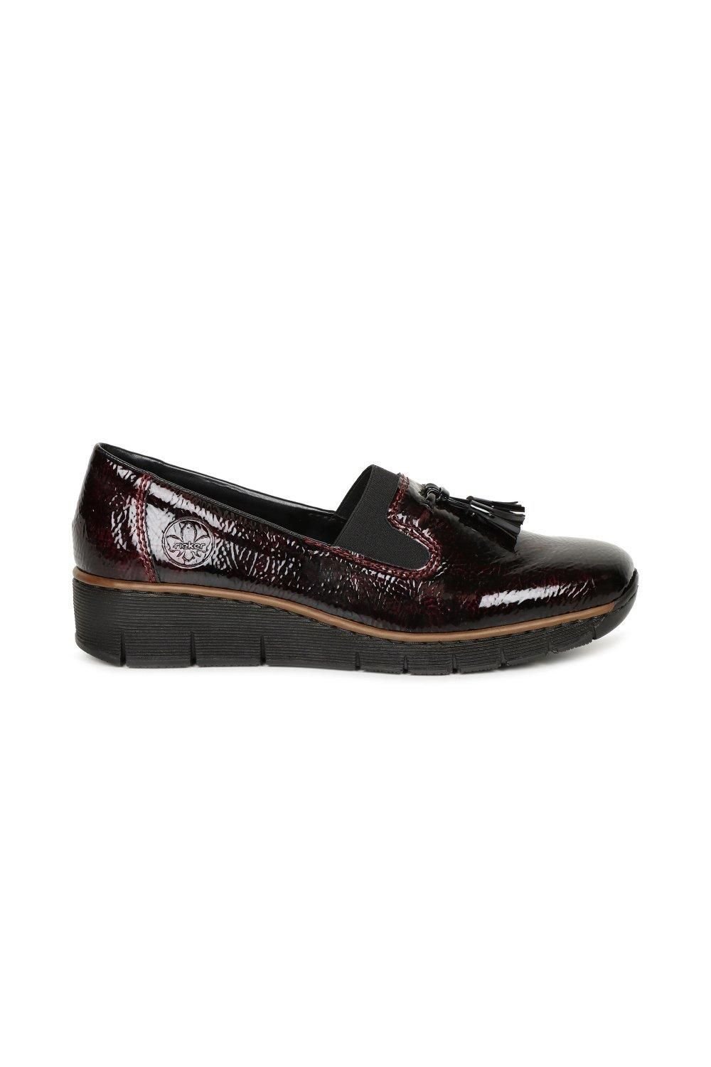 Rieker Rieker Women's 'Gleam' Tassel Loafers in Wine - 3