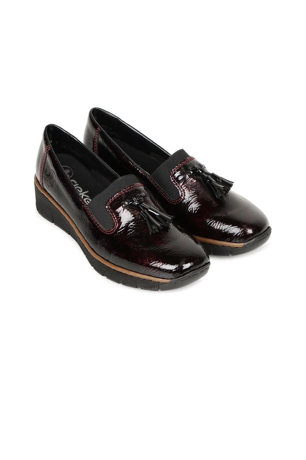 Rieker Rieker Women's 'Gleam' Tassel Loafers in Wine - 4