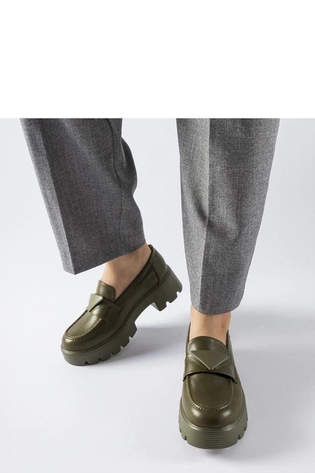 Love Lace Love Lace Women's Stylish Slip On Loafers with Impact Sole Ecological in Green - 2