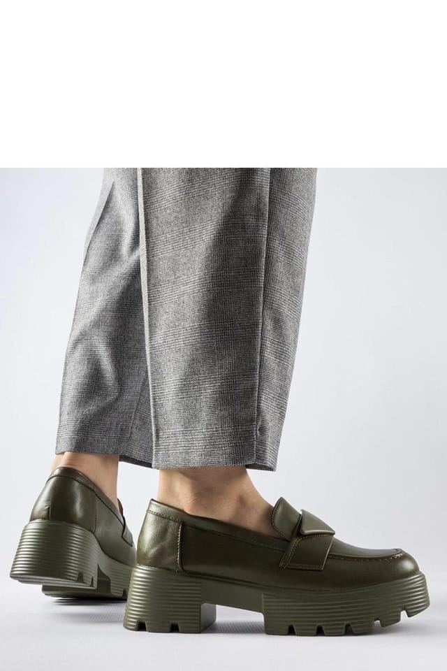 Love Lace Love Lace Women's Stylish Slip On Loafers with Impact Sole Ecological in Green - 3