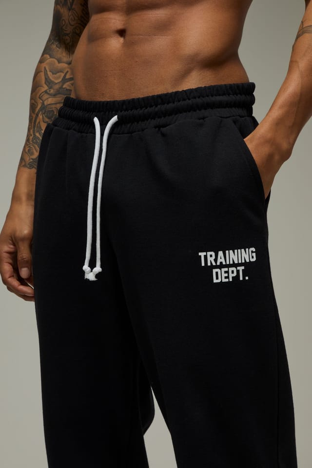 Training Dept. Training Dept. Men's Training Dept Contrast Drawcord Straight Leg Jogger in Black - 3