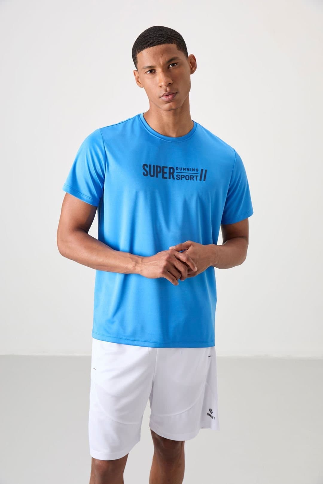 Tommy Life Tommy Life Men's Bright Blue Printed T-Shirt