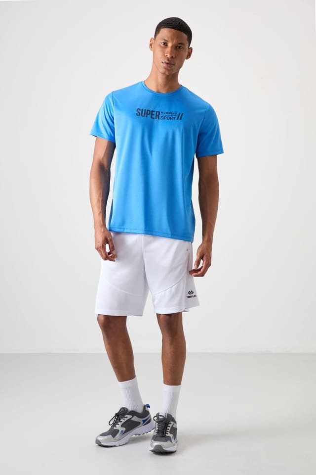 Tommy Life Tommy Life Men's Printed Crew Neck Short-Sleeve T-Shirt in Bright Blue - 2