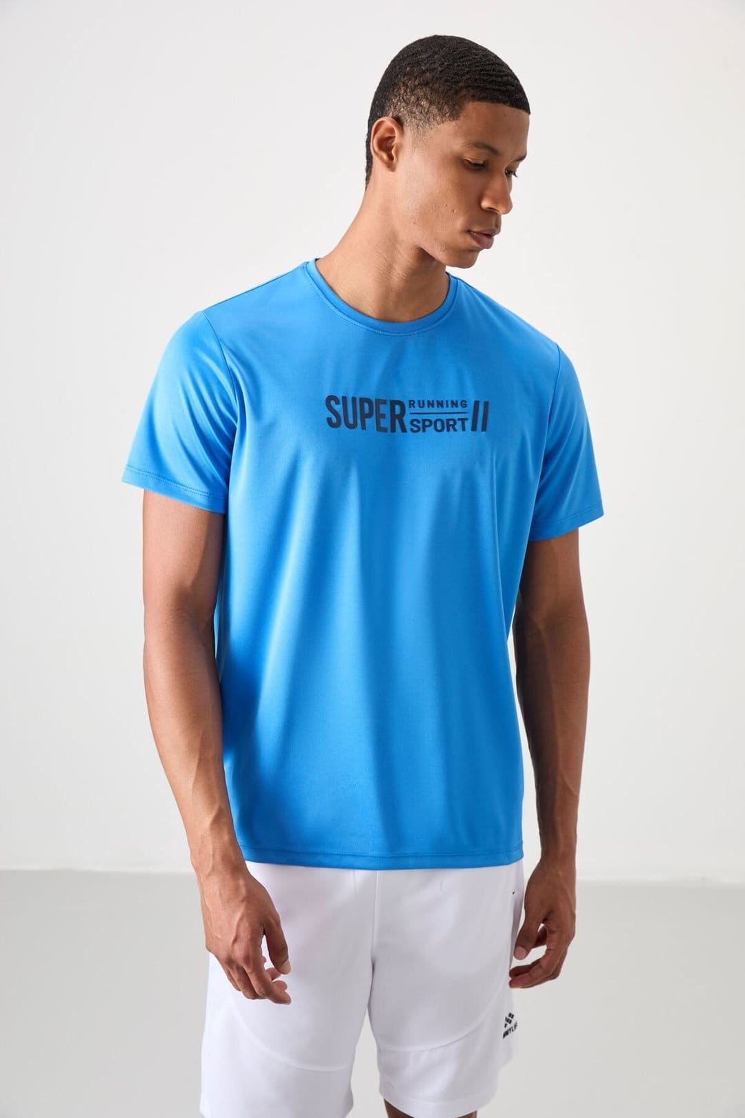 Tommy Life Tommy Life Men's Printed Crew Neck Short-Sleeve T-Shirt in Bright Blue - 4