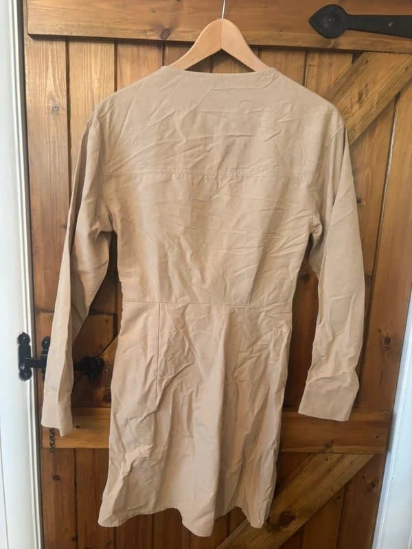 Bershka Bershka Women’s Ruched Waist Camel Dress