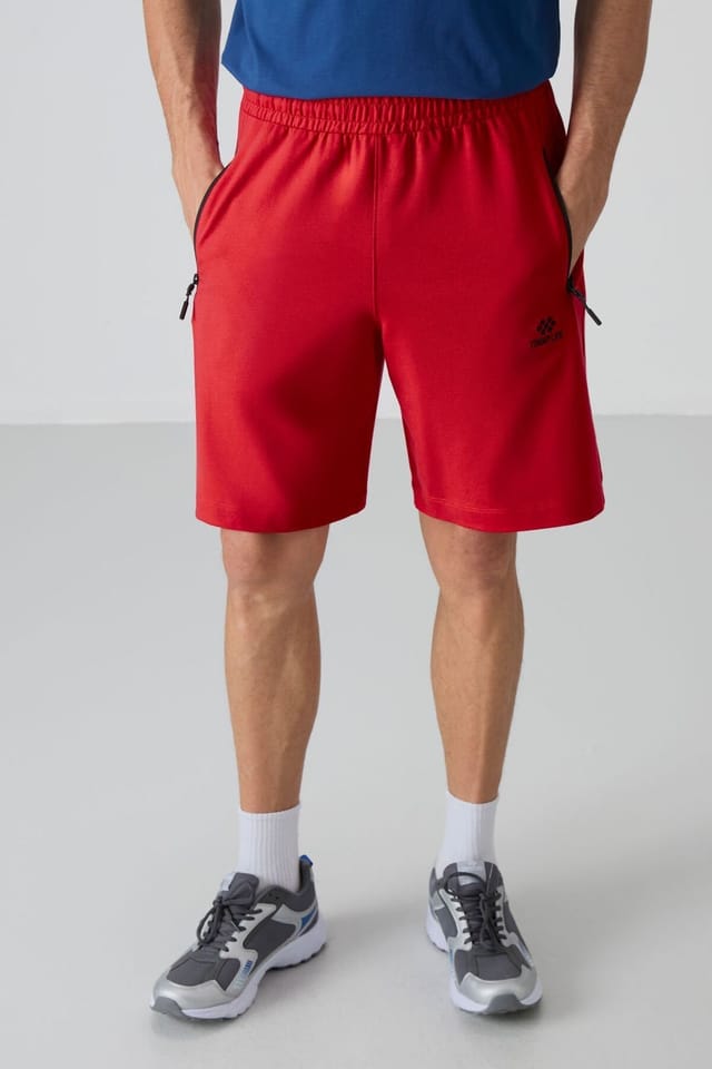 Tommy Life Tommy Life Men's Regular-fit Knit Sweat Shorts in Red - 2