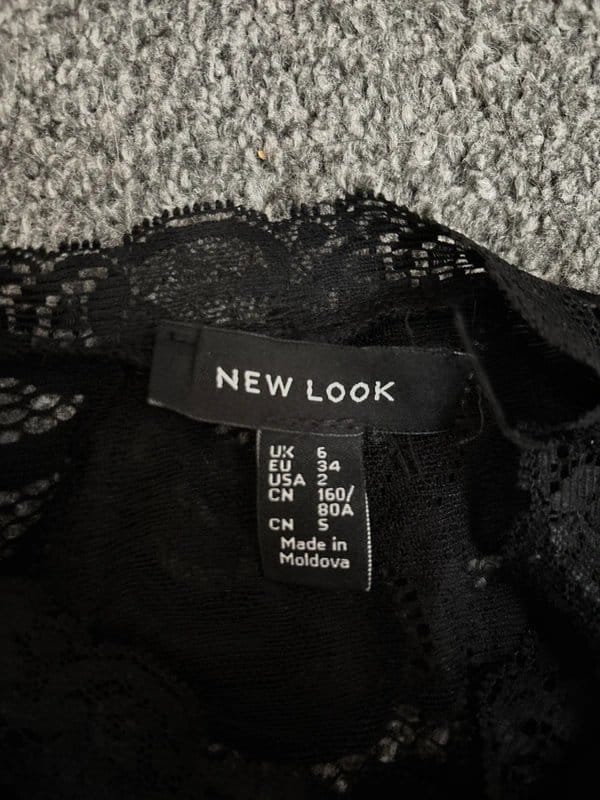 New Look Black Lacy Bodysuit